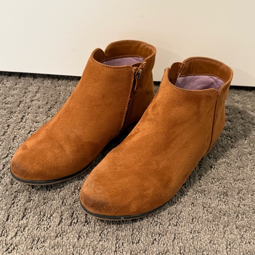 Brown Ankle Boots - Girls Size 1